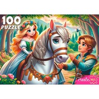Пазл 100 Принцесса на лошади УК100-0238