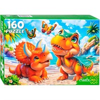 Пазл 160 Динозавры на пляже УК160-5535