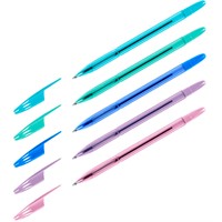 Ручка шариковая синяя 0,7 мм. СТАММ "555" пастель микс 346485