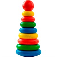 ДеревяннаяПирамидка 9 деталей П-09