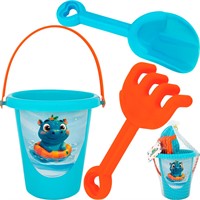 Песочный набор КРОКОТАМ Бегемотик 3 предмета ПН9-Г голубо-красный /30/