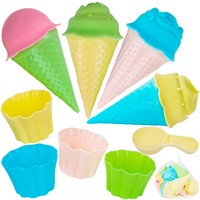 Песочный набор КРОКОТАМ Мороженое 13 предметов пастель ПН-7П /35/