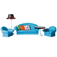 Мебель Гостиная Конфетти Бирюзовая С-1579 Огонек /6/