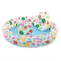 Бассейн детский круглый  59460 3пр 122х25 +круг+мяч 59460