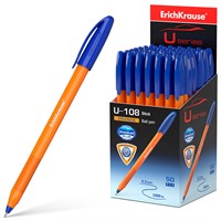 Ручка шариковая синяя U-108 Stick Orange 1.0, Ultra Glide Technology 47582 /Erich Krause/