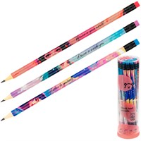 Карандаш ч/г MESHU "Girls and music", HB, заточен., с печатью, с ластиком, ассорти 368075