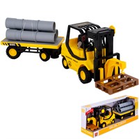 Машина на батарейках WY690A-3 Погрузчик свет, звук в кор.