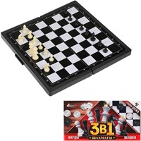 Шахматы магнитные 3 в 1 (шахматы, шашки, нарды) ИГРАЕМ ВМЕСТЕ S20397295