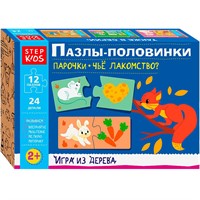Деревянный Пазлы-половинки: Парочки. Чье лакомство? Step Kids 89903