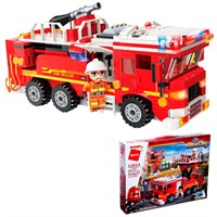Конструктор 12013 QMAN Пожарная машина 539 дет. в кор.