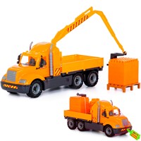 Автомобиль Майк кран с манипулятором+конструктор 55606 П-Е /2/