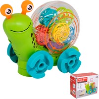 Игрушка на батарейках 659B Улитка с шестиренками, проектор, свет, звук в кор