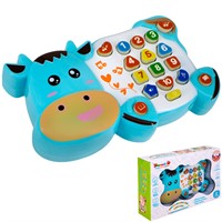 Игрушка на батарейках ZYE-E0507 Умный Я Музыкальная коровка, свет, русск. озвуч. в кор.
