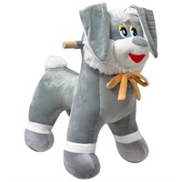 Качалка Зайчик плюш серый 98058901