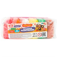Набор для творчества Легкий пластилин Чебурашка 6 цв. 10 гр. MultiArt FLUFFY6-127911