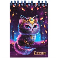 Блокнот 80 л. А6 Волшебный кот 69240