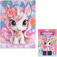 Набор для творчества Аппликация из фольги 17*23 см Единорог МУЛЬТИ АРТ FOIL-111471
