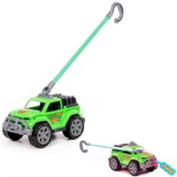 Автомобиль каталка "Легионер" с ручкой (зелёный) 63929 П-Е /12/