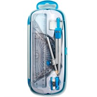 Набор чертежный 7 пр. в пенале с  козьей ножкой Синяя С3331-01