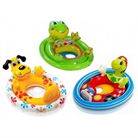 Круг надувной 59570 с сиденьем, дельф/бегемот/медв 77х58см 3-5лет