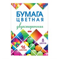 Бумага цветная 16л 8цв Двухсторонняя.Мозаика 24266 Hatber