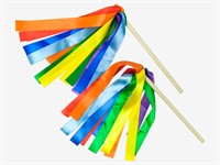 Разноцветный султанчик на палочке