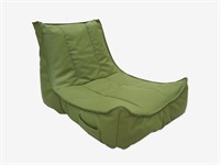 Детский пуф-лежак из зеленой экокожи