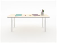 Прямоугольная парта из коллекции «НЕГА» с телескопическими ножками