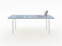 Прямоугольная парта из коллекции «НЕГА» с телескопическими ножками