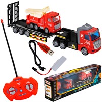 Автовоз на р/у Young Racer MK200-14 с пожарной машиной в кор.