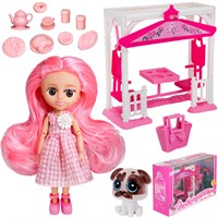 Кукла малышка RR022 в беседке с аксесс. в кор.