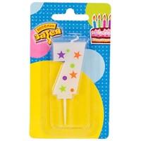 Свеча цифра "7" Звезды 5см 1502-4231