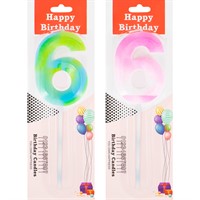 Свеча для торта Цифра 6 в ассорт. FG240525064L-7