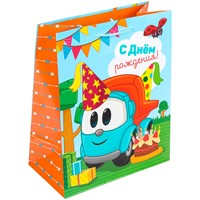 Пакет Чудо праздник глянцевый Грузовичок Лева l, 26*32*14 см PL-111239-GL