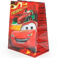 Пакет Чудо праздник глянцевый l 26*33*14 см Машинка PL-123409-C2