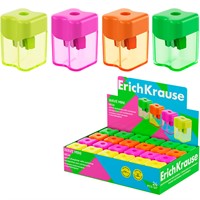 Точилка пластик Wave Mini, Neon с контейнером ассорти 60058 ErichKrause