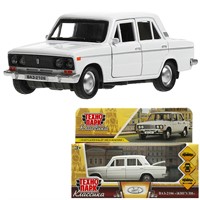 Модель 2106-12-WH ВАЗ-2106 Жигули 12 см, двери, багаж, инерц, белый Технопарк в кор.