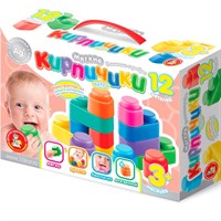 Конструктор Мягкие кирпичики extra.12 дет. с ионами серебра 04062