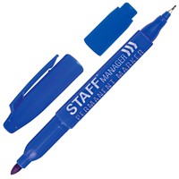 Текстовыделитель синий перманентный двусторонний STAFF Manager PM-625 151626