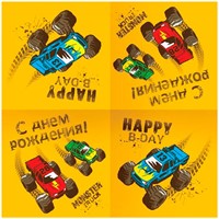 Салфетки Тачки Монстры Трак 33смх33см 12шт 6078966