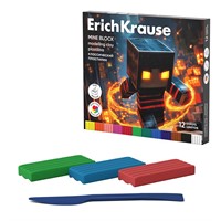 Пластилин 12 цв. со стеком Mine Block 65201 /Erich Krause/.
