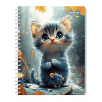 Тетрадь 48 л. клетка блестки Котенок С0245-135