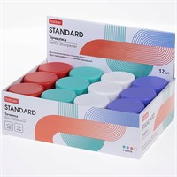 Точилка STANDARD пластик Цветная с контейнером с 2-мя отверстиями Ассорти 092682