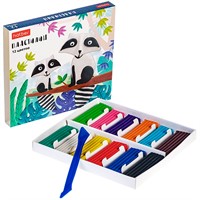Пластилин 12 цветов 240гр. со стеком -COLORA- PL_071785 Hatber
