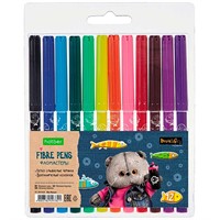 Фломастеры 12 цв. "ECO" Кот Басик FP_081058 Hatber