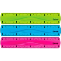 Линейка пласт. 20см гибкая ассорти 86639