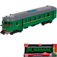 Модель COMTRAIN-30PL-GNGY ЭЛЕКТРИЧКА 30 см, 4 кнопки, инерц, зелен Технопарк  в коробке