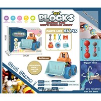 Конструктор 628-4A шарнирный 26 дет.Трактор в кор.