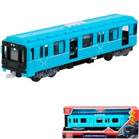 Модель SUBWAY-30PL-BU ЭЛЕКТРОВАГОН 30 см, двери, 4 кноп, инерц, син Технопарк