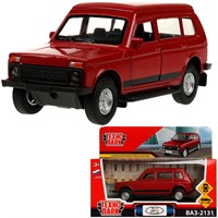 Модель LADA4X42131-13-RD LADA 4x4 2131 12 см, двери, багаж, инерц, красный Технопарк в кор.